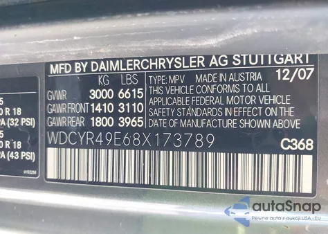 2008 Mercedes-Benz G 500 4Matic z USA, uszkodzony, nr VIN WDCYR49E68X173789